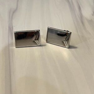 Silver tone cufflinks